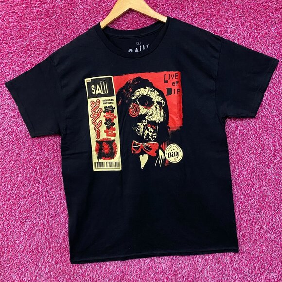 Saw Billy the Puppet Live Or Die Horror Movie T-Shirt Large - Picture 3 of 4